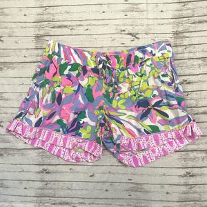 Lilly Pulitzer 5'' Katia Shorts Havin A Blast Engineered Size XS Drawstring